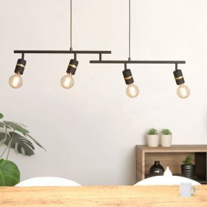 Lampada a sospensione nera in alluminio, Jelger