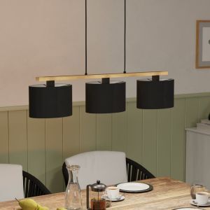 Lampada a sospensione in legno marrone, Magali