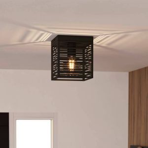 Lampada da soffitto nera in alluminio, Lennaert