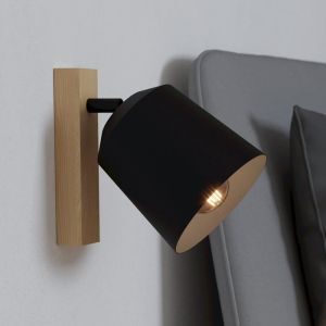 Faretto da soffitto in legno marrone, Teddy