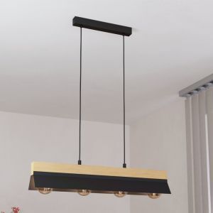 Lampada a sospensione nera in alluminio, Kyla