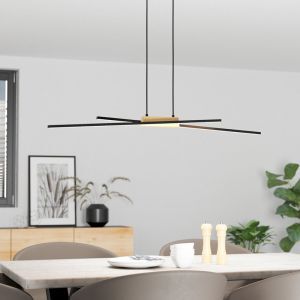 Lampada a sospensione nera in alluminio, Leintje, 13W, 3000K LED