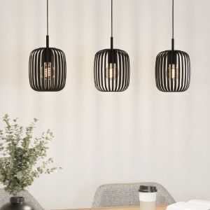 Lampada a sospensione nera in alluminio, Pietro