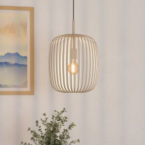 Lampada a sospensione beige in alluminio, Pietro