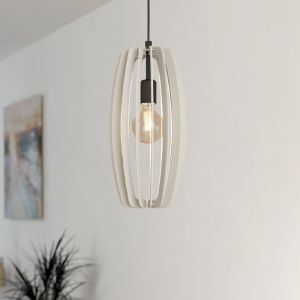 Lampada a sospensione in legno grigia, Wilko
