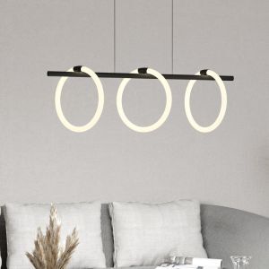 Lampada a sospensione nera in alluminio, Thibaut, 9W, 3000K LED