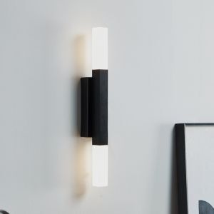 Lampada per specchio nera in alluminio, Yolande, 5,5W, 3000K LED, IP44