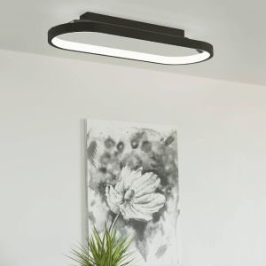 Lampada da soffitto nera in alluminio, Maira, 27W, 3000K LED, dimmer in 3 fasi
