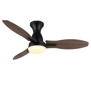Ventilatore da soffitto marrone metallo, Majda, 22W, white switch LED, con telecomando