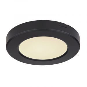 Plafoniera nera in plastica, Cage, 6W, colore regolabile LED