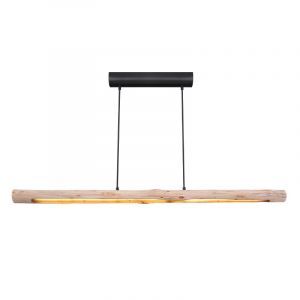 Lampada a sospensione in legno marrone, Abbas, 25W, 3000K LED