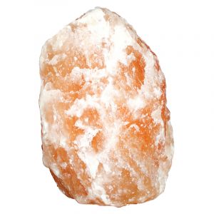 Lampada di sale arancione in pietra, Mersa, con interruttore