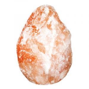 Lampada di sale arancione in pietra, Mersa, con interruttore