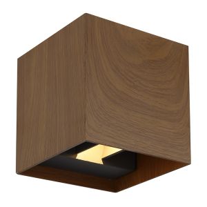 Lampada da parete up down marrone in alluminio, Nargis, 3W, 3000K LED, IP54