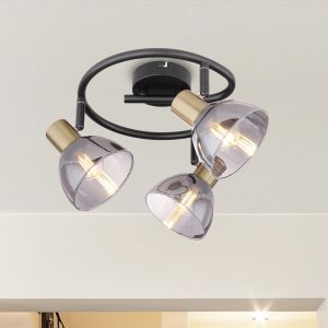 Faretto da soffitto dorato in vetro, Arthur