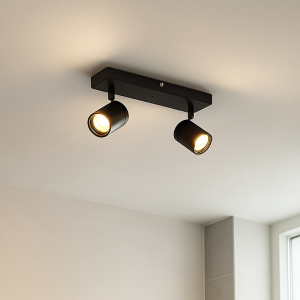 Faretto da soffitto nero moderno, Ciara, IP44