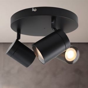 Faretto da soffitto nero moderno, Ciara, IP44