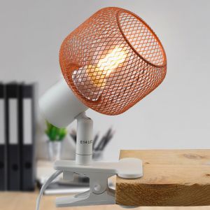 Faretto con pinza arancione industriale, Emado, con interruttore