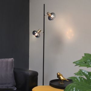Lampada da terra grigia design, Skip, con interruttore