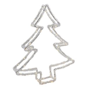 Albero di Natale a LED, 80 LED bianco caldo, IP44