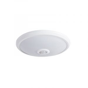 lampada da soffitto con sensore bianca in plastica, Leopold, 14W, 4000K LED