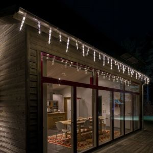 32 Illuminazione per ghiaccioli da esterno, diverse altezze, 7,75 m di larghezza