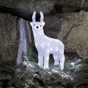 Renna natalizia in acrilico, LED - alta 38 cm