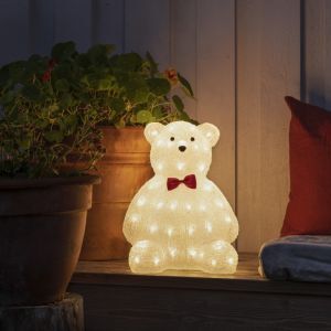 Orsetto con fiocco, 38 cm, per interni ed esterni