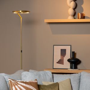Lampada da terra moderna in ottone, Celeste, 21W, 2700K LED, controllo touch