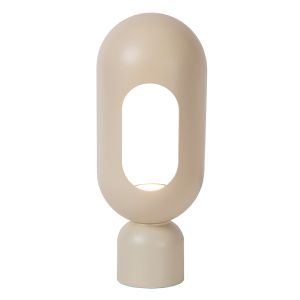 Lampada da tavolo moderna tortora, Barris, con interruttore