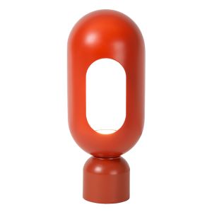 Lampada da tavolo moderna arancione, Barris, con interruttore