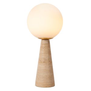Lampada da tavolo moderna tortora, Evin, con interruttore