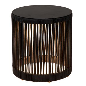 Lampada da terra ricaricabile moderna nera, Pingi, 3W, 3000K LED, IP44, dimmer in 3 fasi