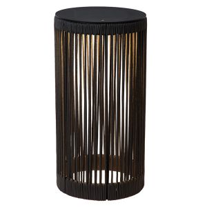 Lampada da terra ricaricabile moderna nera, Pingi, 3W, 3000K LED, IP44, dimmer in 3 fasi