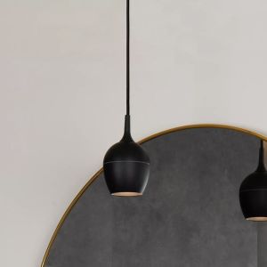 Lampada a sospensione per bagno moderna nera, Preston, IP44