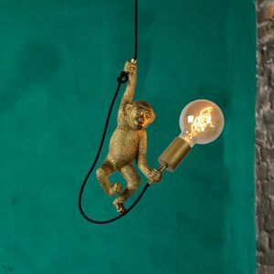 Lampada a sospensione retrò dorata, Extravaganza Chimp