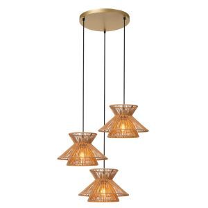Lampada a sospensione in rattan marrone, Tasman