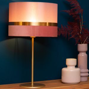 Lampada da tavolo retrò rosa, Extravaganza Tusse, con interruttore