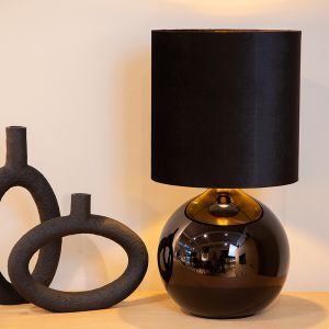 Lampada da tavolo retrò nera, Esterad, con interruttore