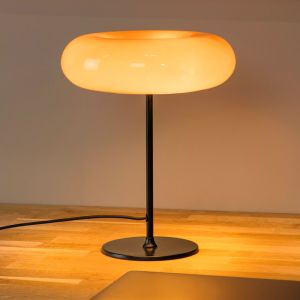 Lampada da tavolo retrò arancione, Sentino, con interruttore