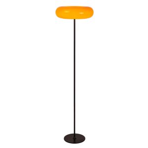 Lampada da terra retrò arancione, Sentino, con interruttore