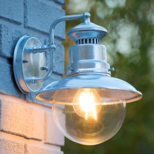 Lampada da esterno moderna cromata, Figo, IP44