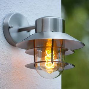 Lampada da esterno moderna cromata, Zico, IP44