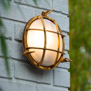 Lampada da esterno retrò dorata, Dudley, IP65