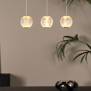 Lampada a sospensione design dorata, Cintra, 4,7W, 2700K LED
