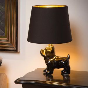 Lampada da tavolo retrò nera, Extravaganza Sir Winston, con interruttore