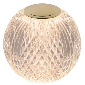 Lampada da tavolo moderna trasparente, Cintra, 2W, 2700K LED, dimmer in 3 fasi