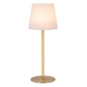 Lampada da tavolo da esterno ricaricabile moderna dorata, Tyon, 2W, 2700K LED, IP65, controllo touch