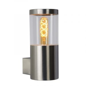 Lampada da esterno moderna cromata, Fedor, IP44