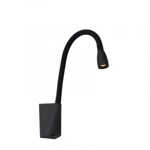 Applique da parete moderna nera, Galen, 3W, 3000K LED, con interruttore